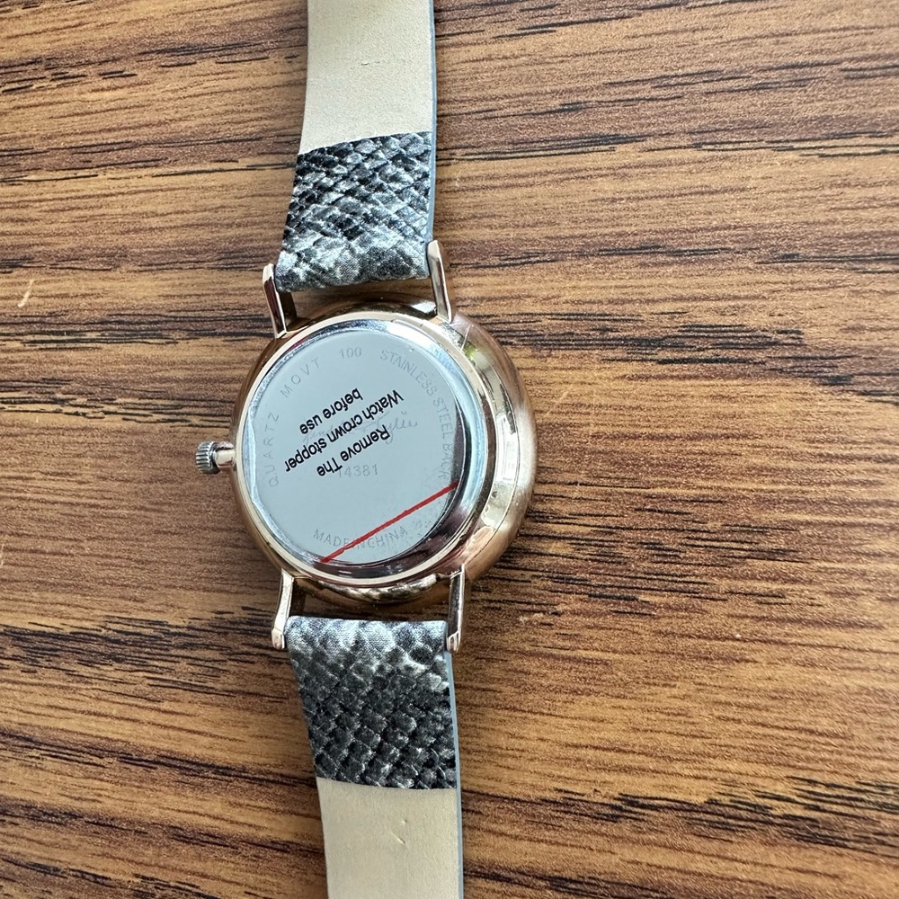 Kendall & Kylie Snake Print Watch - Silver and Cream - Picture 3 of 4